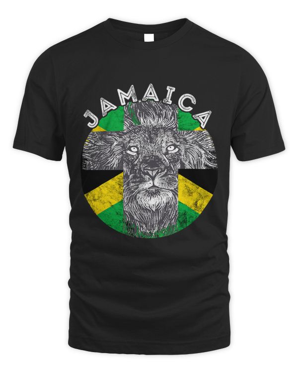 Jamaica Heritage Lion Head Jamaican Flag Roots Pride