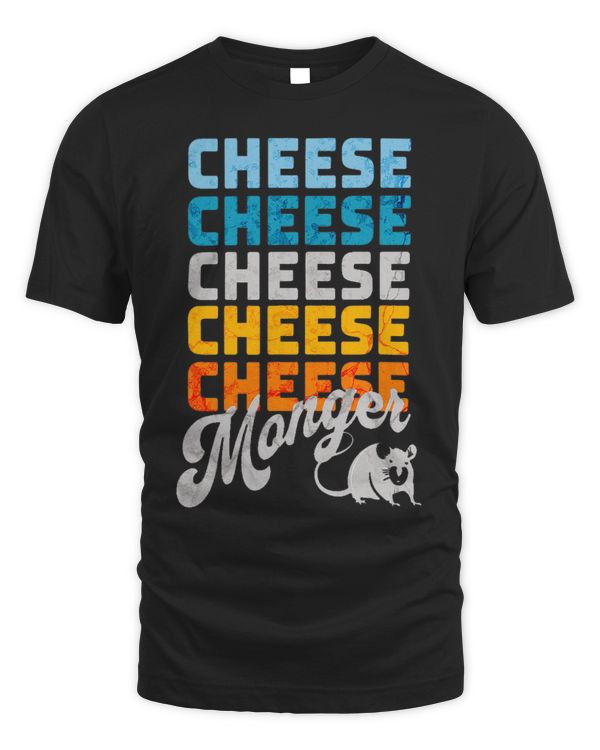Cheese Monger Cheese Lover Cheese Expert Retro Mouse Gray