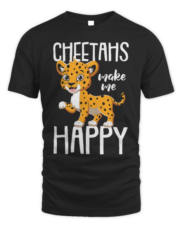 Cheetah Funny Cheetahs Make Me Happy Kids