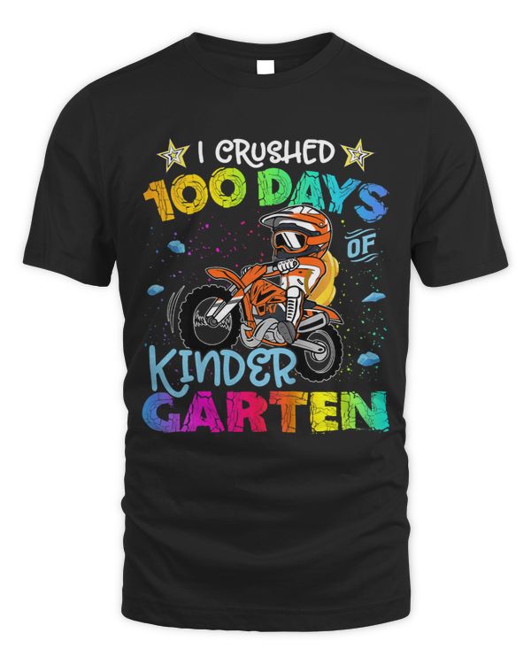 Kids I Crushed 100 Days Of Kindergarten Dirt Bike Backpack Boys