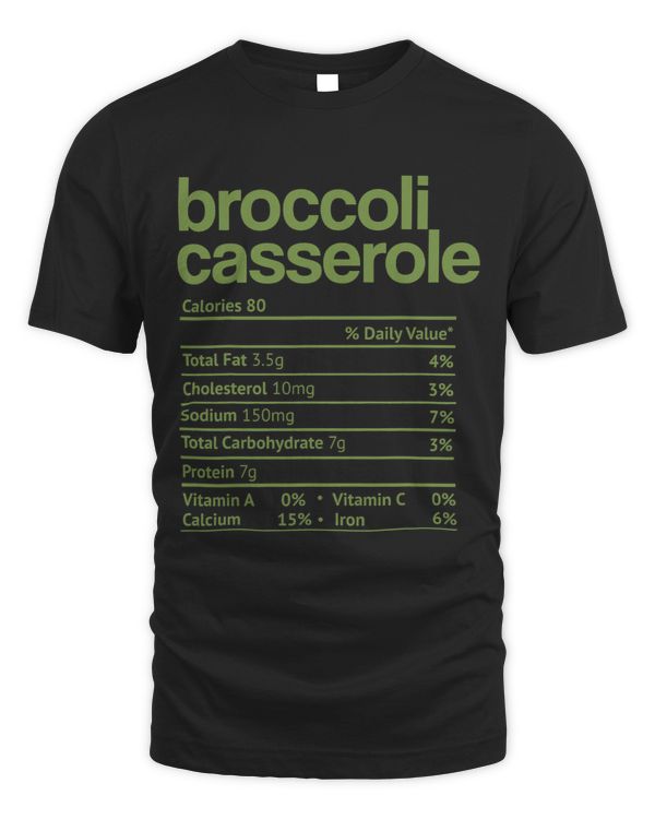 Broccoli Casserole Nutrition Fact Thanksgiving Christmas