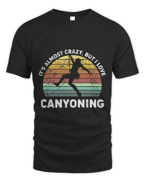 I Love Canyoning Vintage Retro Sunset Cool Traveling Hobbies