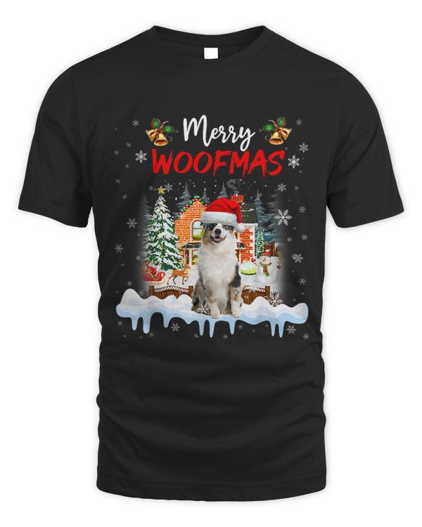 Merry Woofmas Aussie Christmas Tree Dog Lover Xmas 99