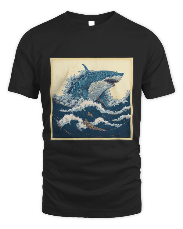Surrealism Japanese Painting Shark