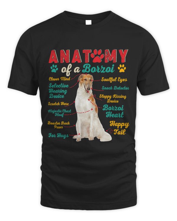 Vintage Anatomy Of A Borzoi Clever Soulful Happy Tails