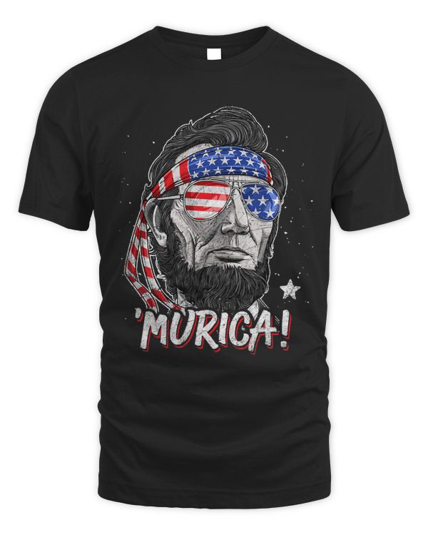 Abraham Lincoln 4th Of July Murica Men Women American Flag