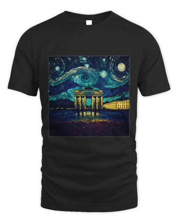Surrealism Starry Night Brandenburg Gate 1