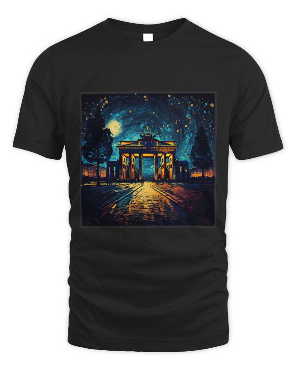 Surrealism Starry Night Brandenburg Gate
