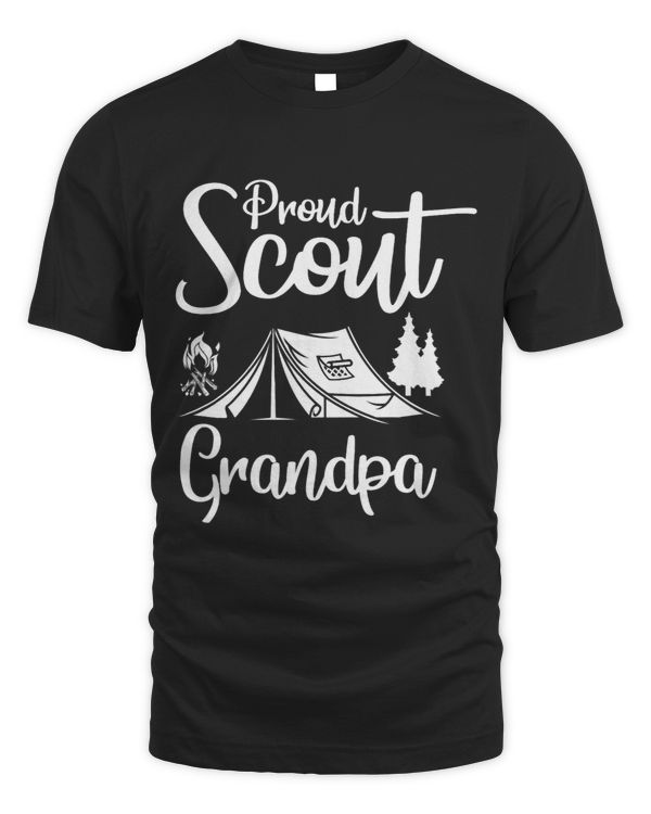 Proud Scout Grandpa Camping Scouting Tent Scout Dad Leader