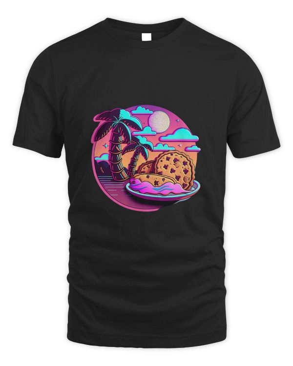 Retro Synthwave Cookies with 80s Aesthetic