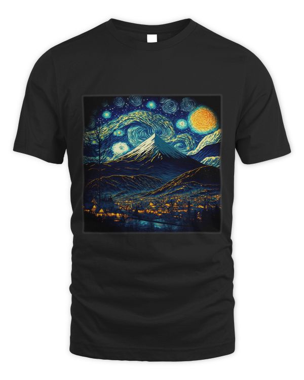 Surrealism Starry Night Mount Fuji 1