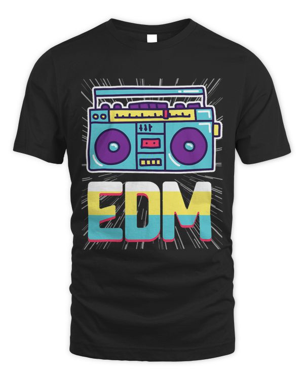 I Love EDM Drawn DJ Heart for Parties and Festivals