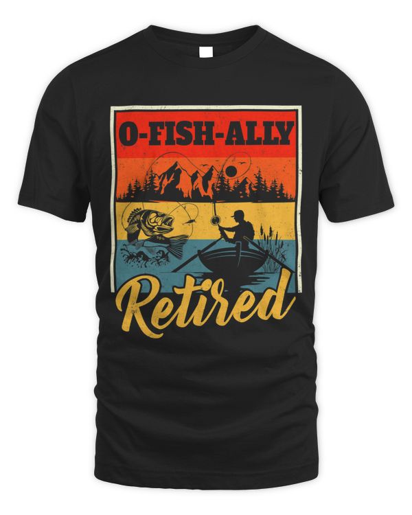 OFishAlly Retired Retirement Retro Vintage Gift Father Day