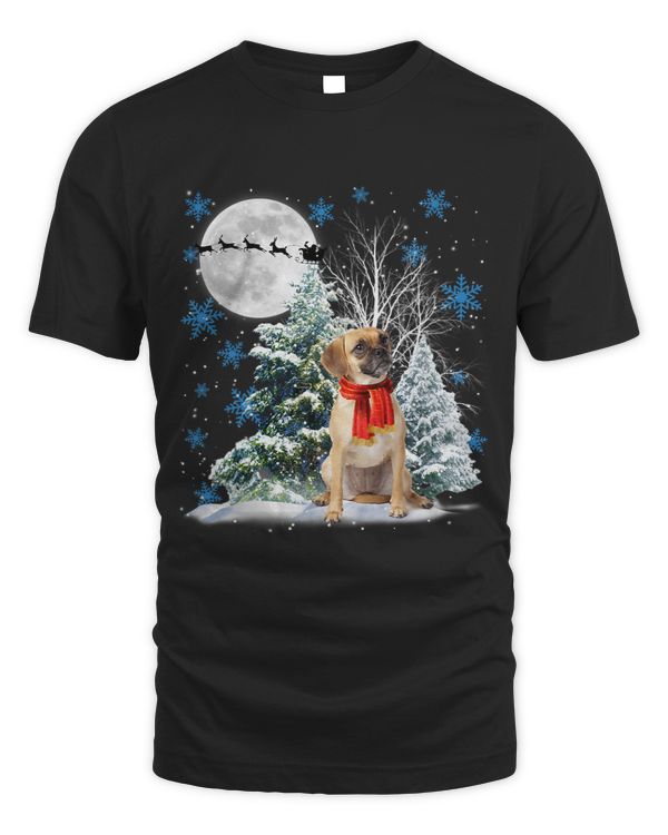 Puggle Under Moonlight Snow Christmas Pajama 102