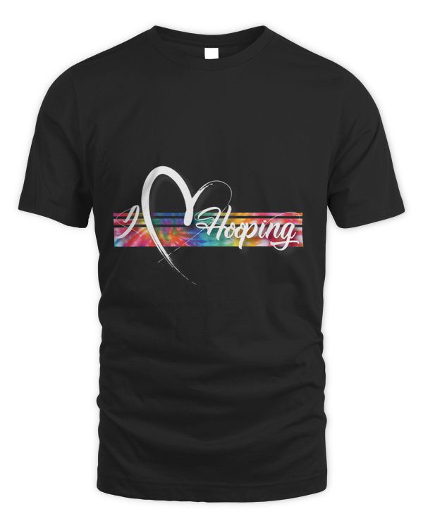 I Love Hooping Tie Dye Cool Vintage Inspired Hula Hoopers