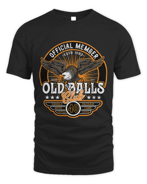 Mens 40th Birthday Vintage 1983 Old Balls Club 40 for Mens 40th