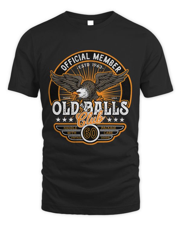 Mens 60th Birthday Vintage 1963 Old Balls Club 60 for Mens 60th