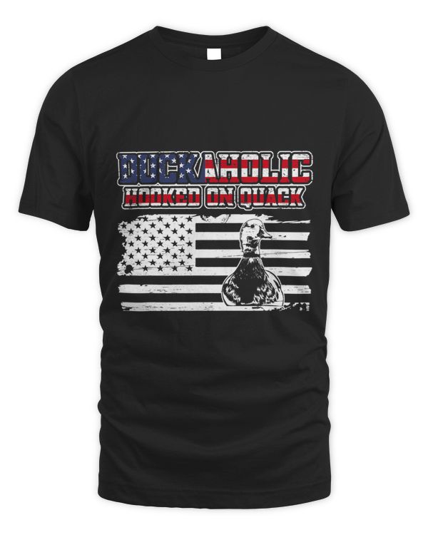 Duckaholic Hooked on Quack US FLag