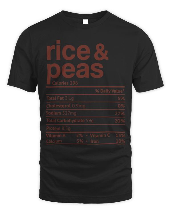 Rice And Peas Nutrition Fact Funny Thanksgiving Christmas