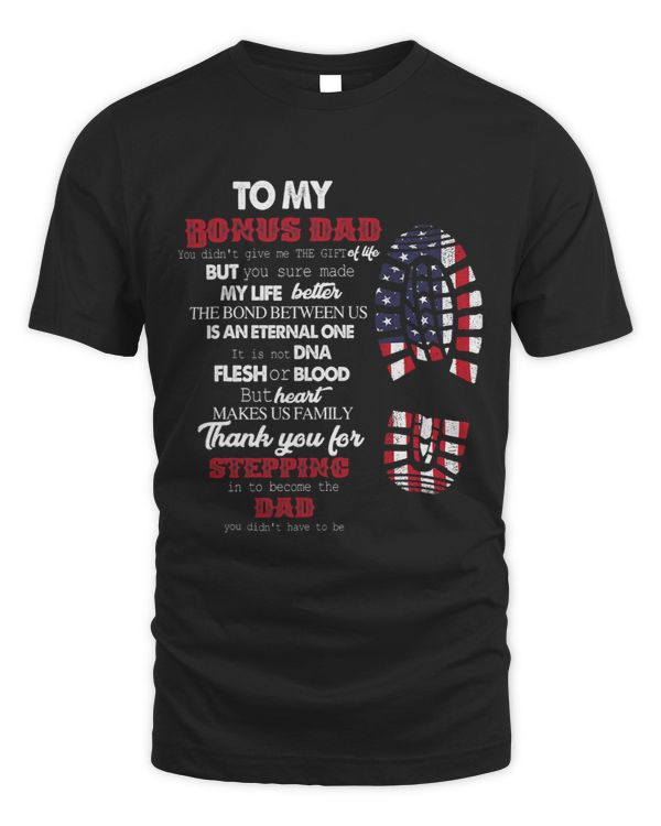 To My Bonus Dad From Step Daughter Son Funny Fathers Day