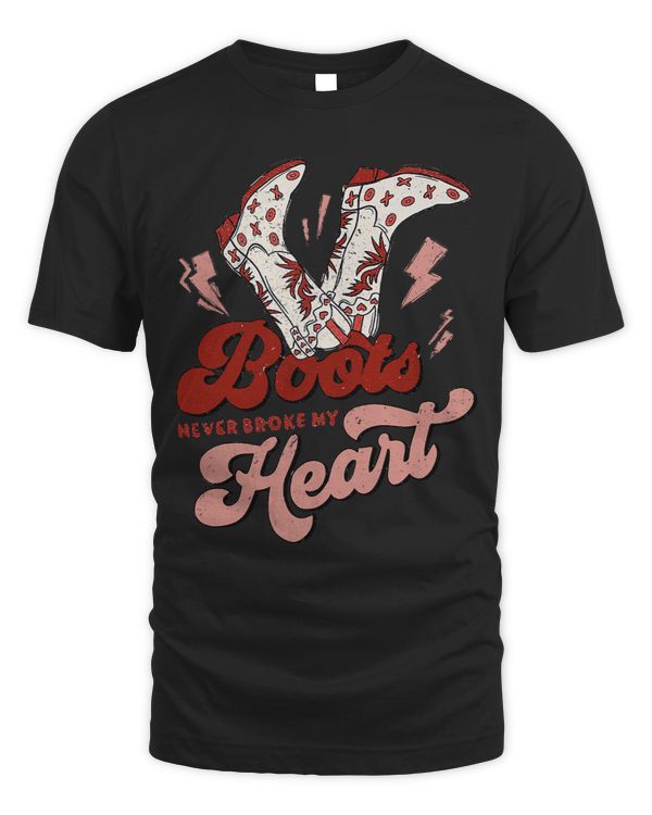 Floral Cowgirl Boots Never Broke My Heart Western Valentine
