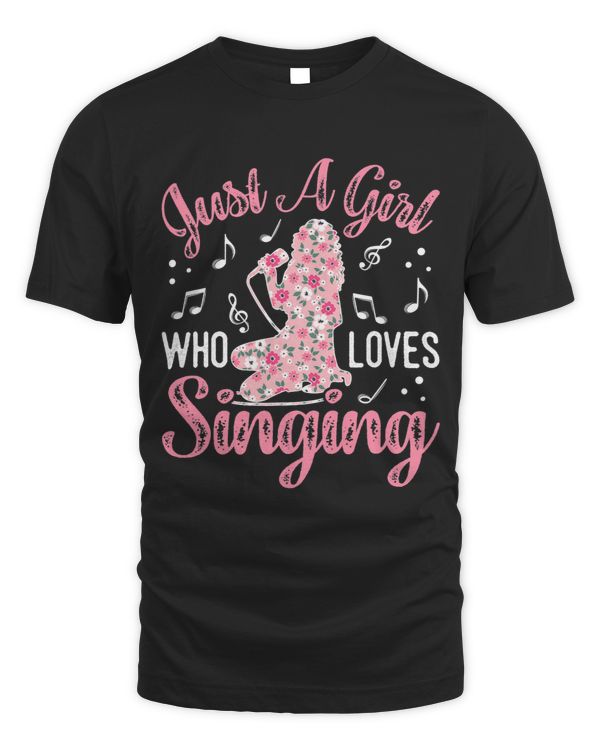 Just A Girl Who Loves Singing Flower Cute Female Singer