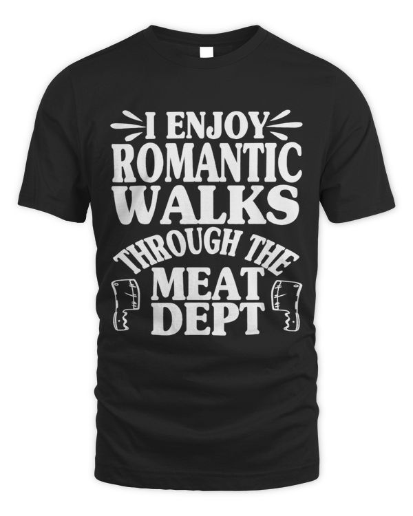 I Enjoy Romantic Walks Funny BBQ Smoker Barbecue Grilling