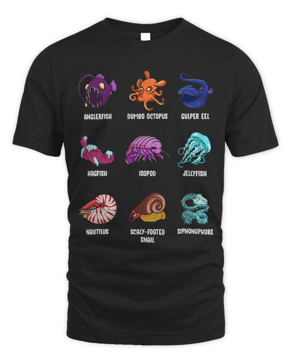 Gulper Eel Isopod Jellyfish Nautilus Octopus Hagfish