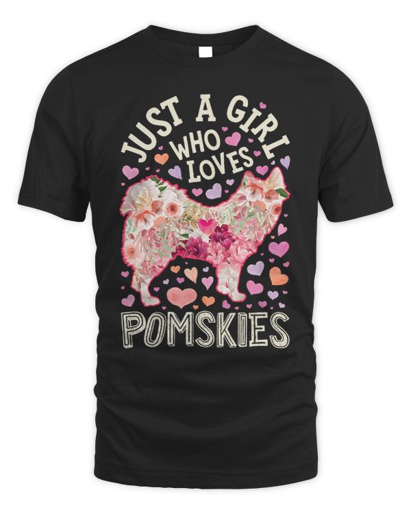 Pomsky Just A Girl Who Loves Pomskies Dog Flower Cute Floral 138