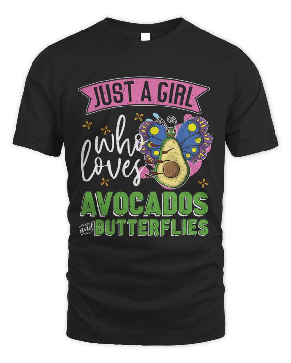 Insect Cute Animal Avocado Lover Girls Women Butterfly
