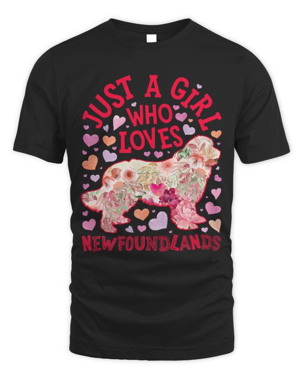Newfoundland Just A Girl Who Loves Dog Flower Women Floral 133