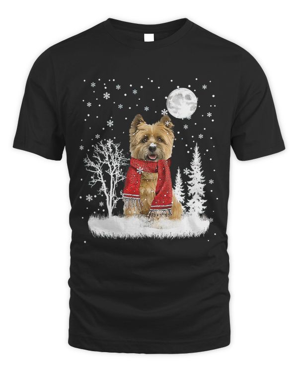 Cairn Terrier Under Moonlight Snow Christmas Pajama 337