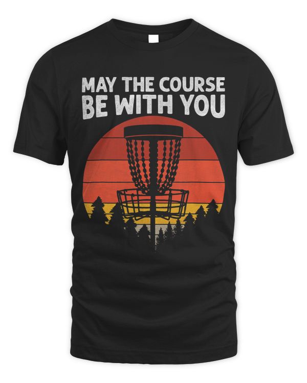 May The Course Be With You Vintage Retro Disc Golf Frisbee