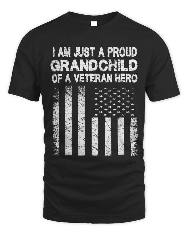 Grandchild American Distressed Flag Thanks Patriotic Kids