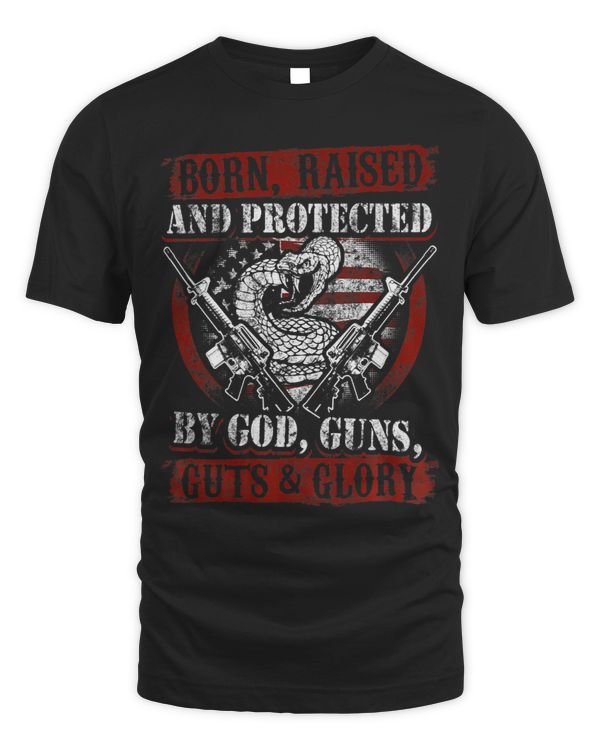GUTS GLORY Fun 2nd Amendment Flag Guns Backside Premium