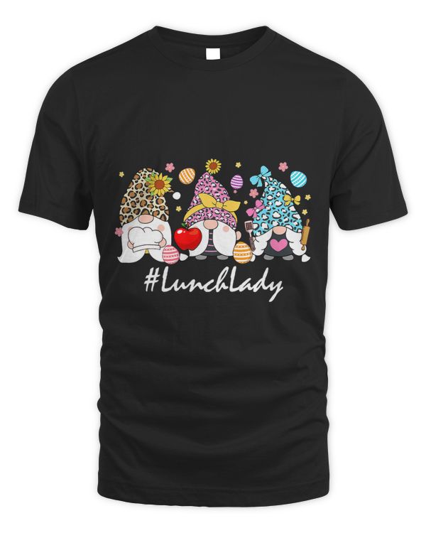 Cute Easter Day Gnome Love Lunch Lady Women Matching