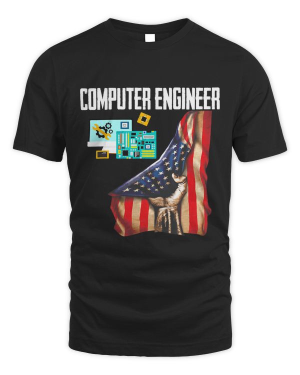 Computer Engineer Mix American Flag
