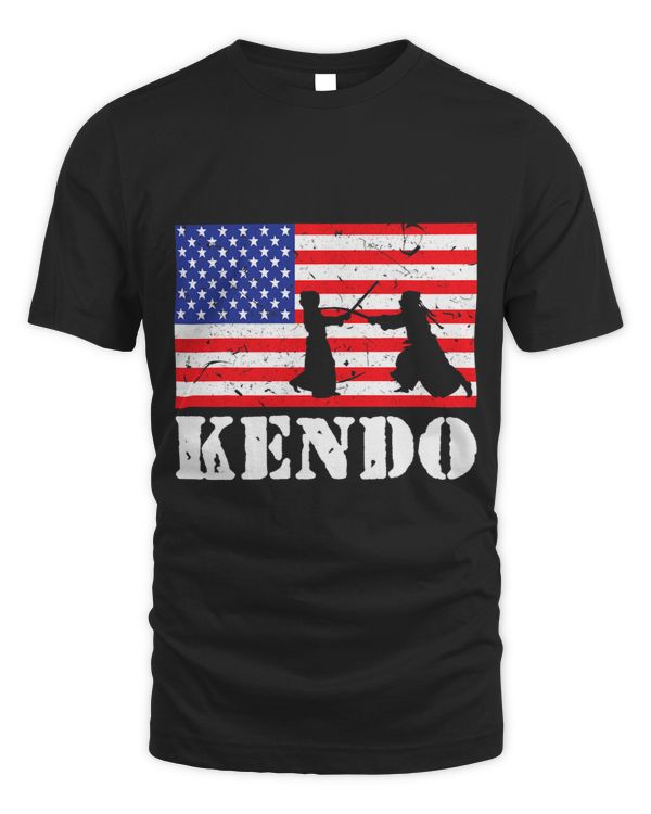 Distressed Kendo USA American Flag Vintage Shinai Sword