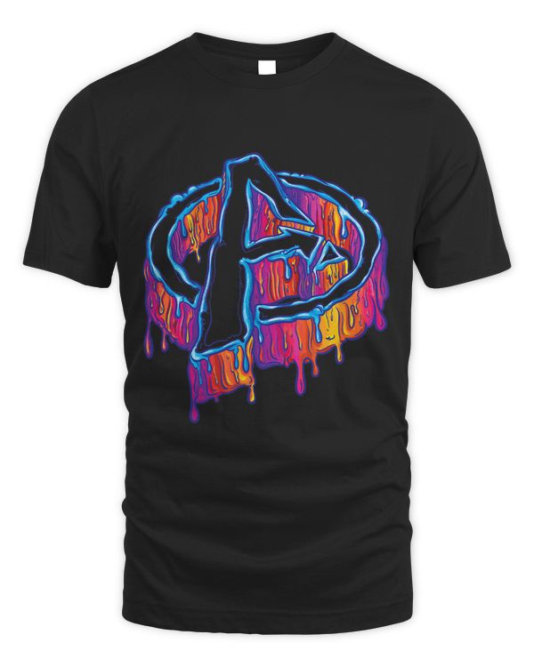 Marvel Avengers A Logo Melting Paint Drip