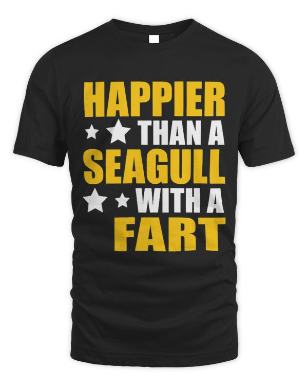 Seagull Happier Than A Seagull With A Fart Funny Seabird