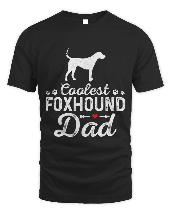 Mens Coolest FOXHOUND Dad Funny Dog Dad Pet Dog Family