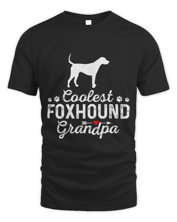 Mens Coolest FOXHOUND Grandpa Funny Dog Grandpa Pet Family