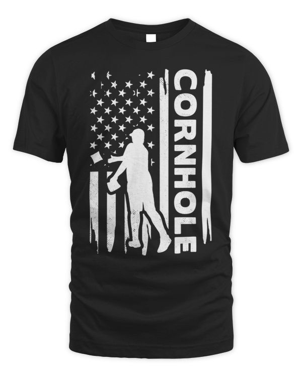 Cornhole sports US flag graphic concept