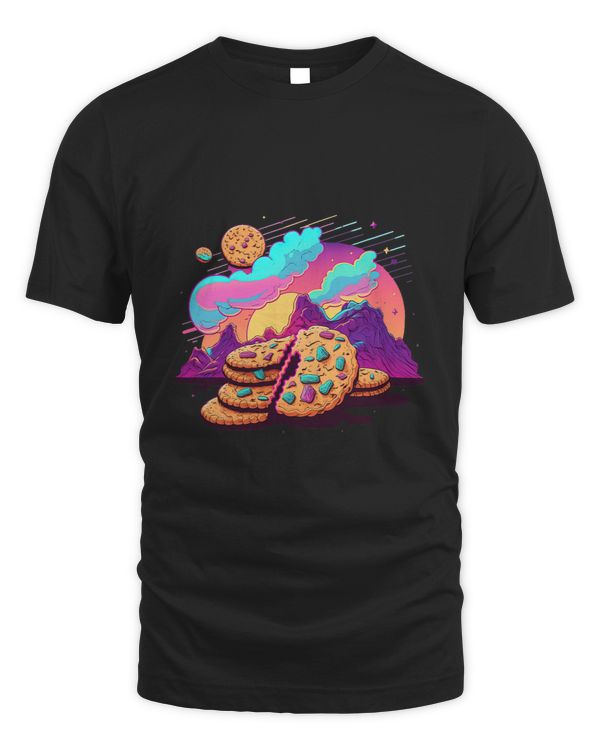 Sunset 80s Retrowave Cookies with Aesthetic