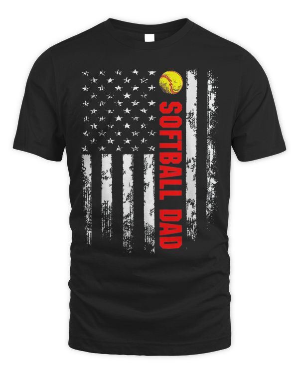 american flag softball dad pitch