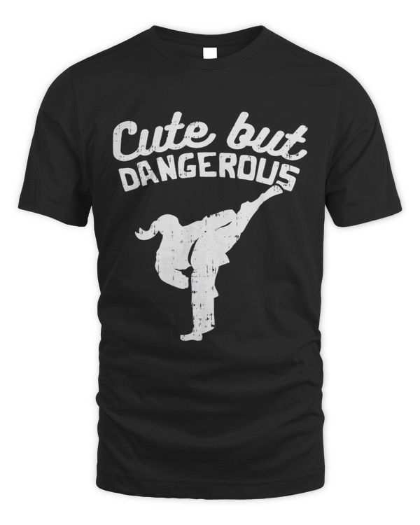 Cute But Dangerous Girl Ponytail Kick Karate Taekwondo Gift