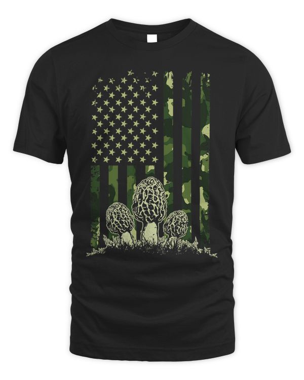 American Flag Camouflage Morel Mushroom Shrooming Picking