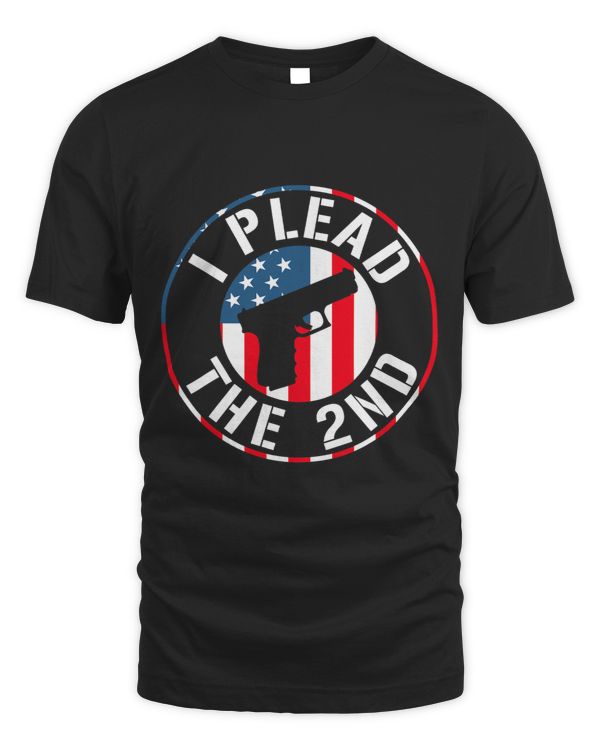 I Plead The 2nd Gun Control Rights US American Flag