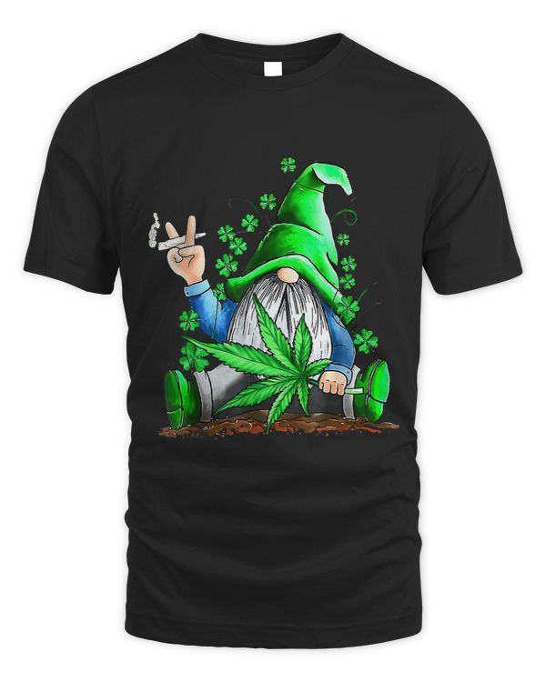 Funny Gnome Pot Leaf 420 Marijuana Weed St Patricks Day
