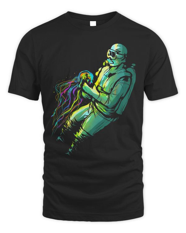 Jellyfish Underwater Gift for Scuba Diver Deep Sea Space